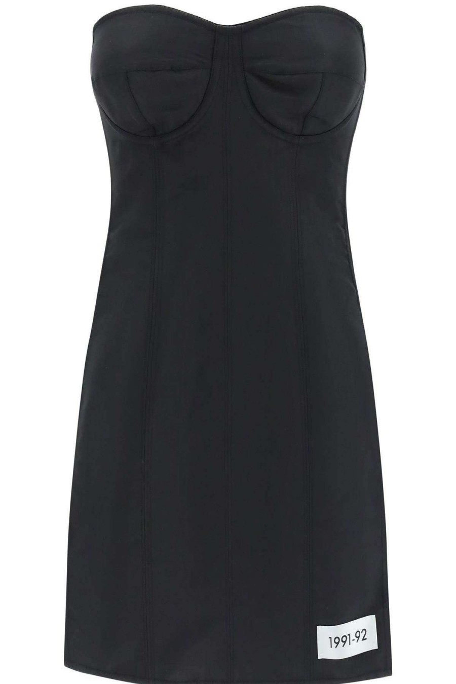 Women * | Faille Moire Mini Dress Dolce & Gabbana Special Style Black