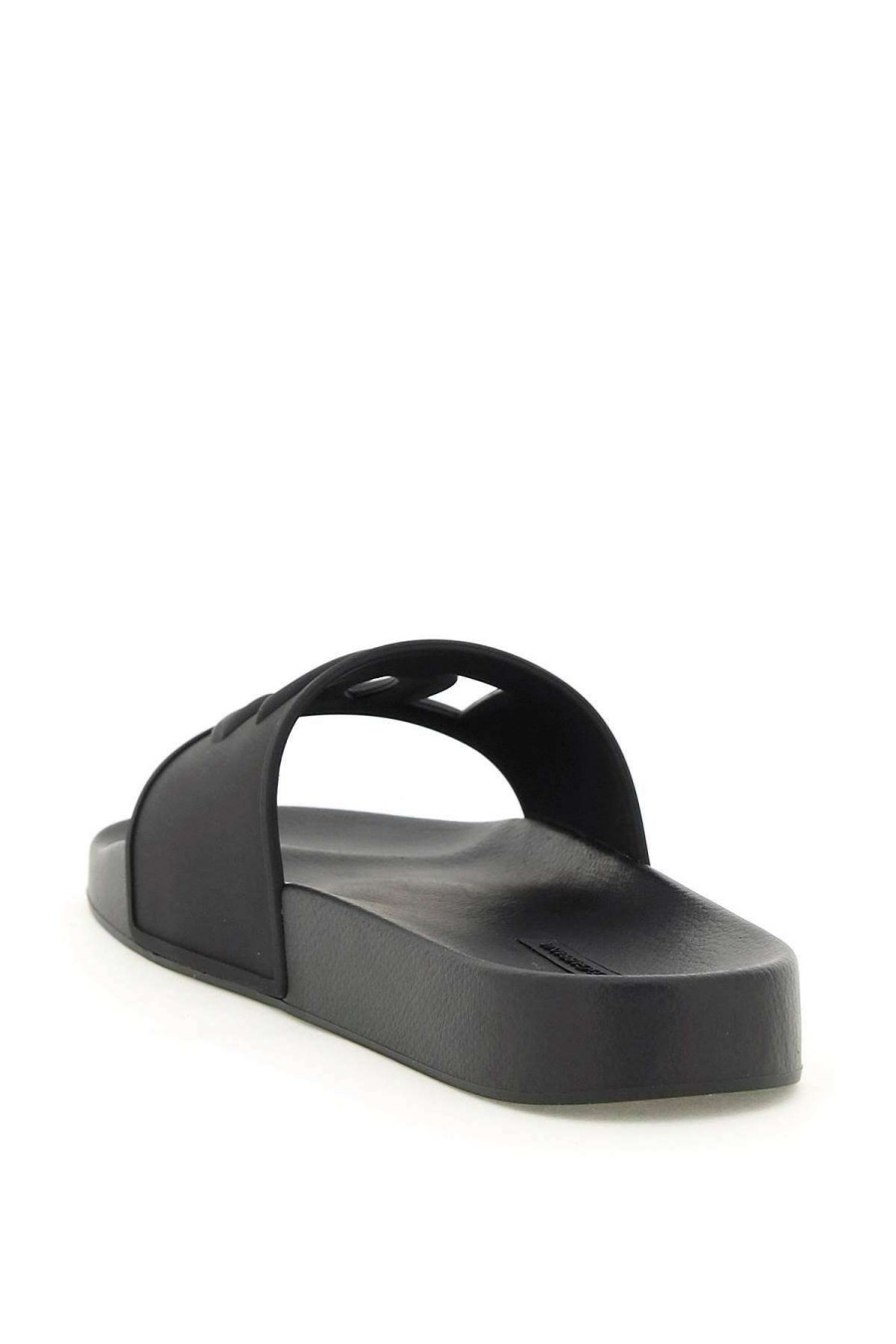 Women * | Logoed Slides Dolce & Gabbana Hot Selling Black