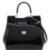 Women * | Patent Leather 'Sicily' Handbag Dolce & Gabbana Online Black