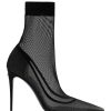 Women * | Stretch Tulle Ankle Boots Dolce & Gabbana 100% Guarantee Black