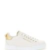 Women * | Portofino Sneakers With Pearl Dolce & Gabbana Outlet White/Gold