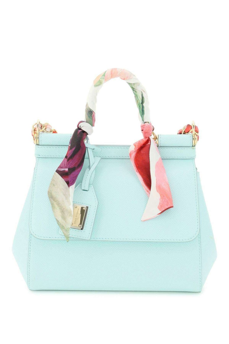 Women * | Small Foulard Sicily Bag Dolce & Gabbana Cheap Online Light Blue