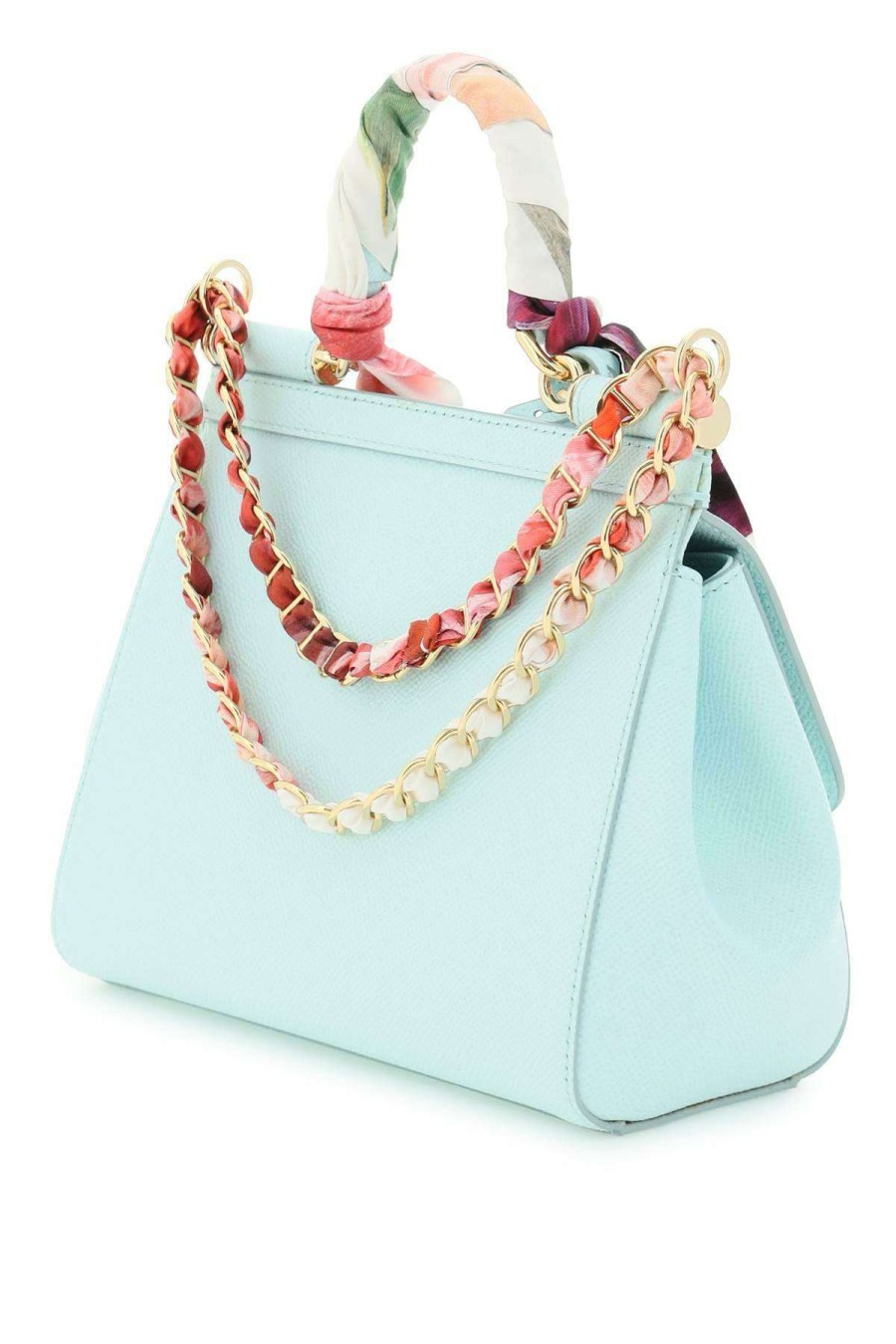 Women * | Small Foulard Sicily Bag Dolce & Gabbana Cheap Online Light Blue