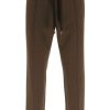 Men * | Semi-Formal Wool Blend Trousers Dolce & Gabbana Excellent Quality Brown