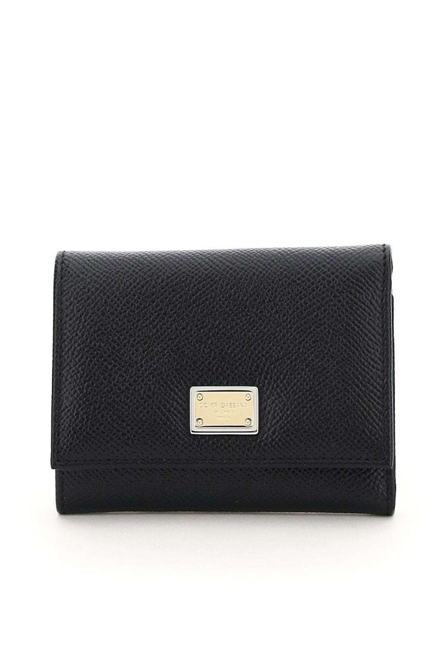 Women * | French Flap Wallet Dolce & Gabbana Special Style Black