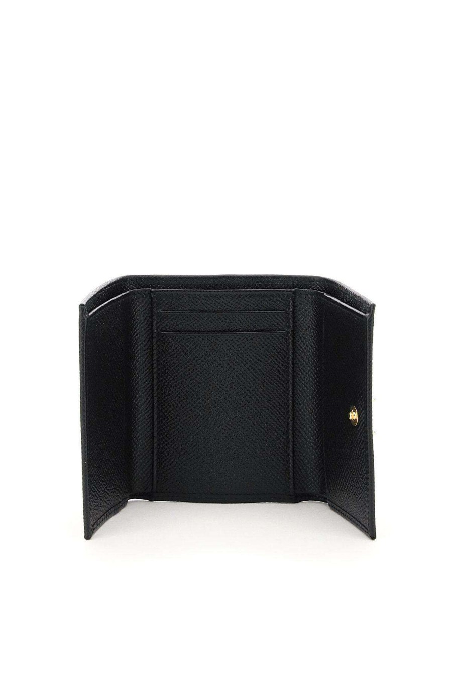 Women * | French Flap Wallet Dolce & Gabbana Special Style Black