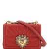 Women * | Medium 'Devotion' Bag In Quilted Nappa Leather Dolce & Gabbana Hot Selling Red