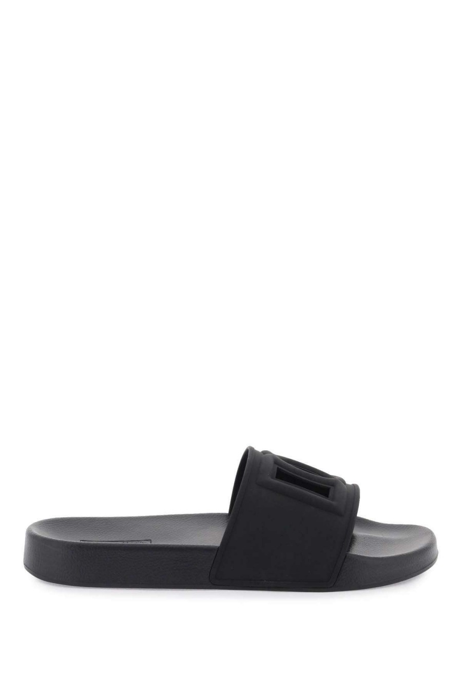 Men * | Cut-Out Logo Slides Dolce & Gabbana Online Sales Black