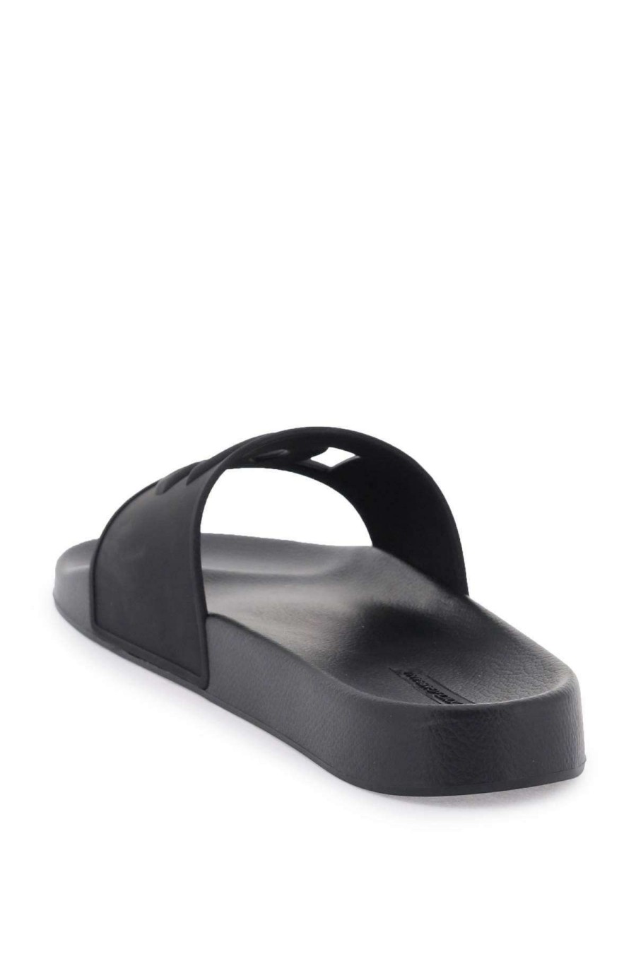 Men * | Cut-Out Logo Slides Dolce & Gabbana Online Sales Black