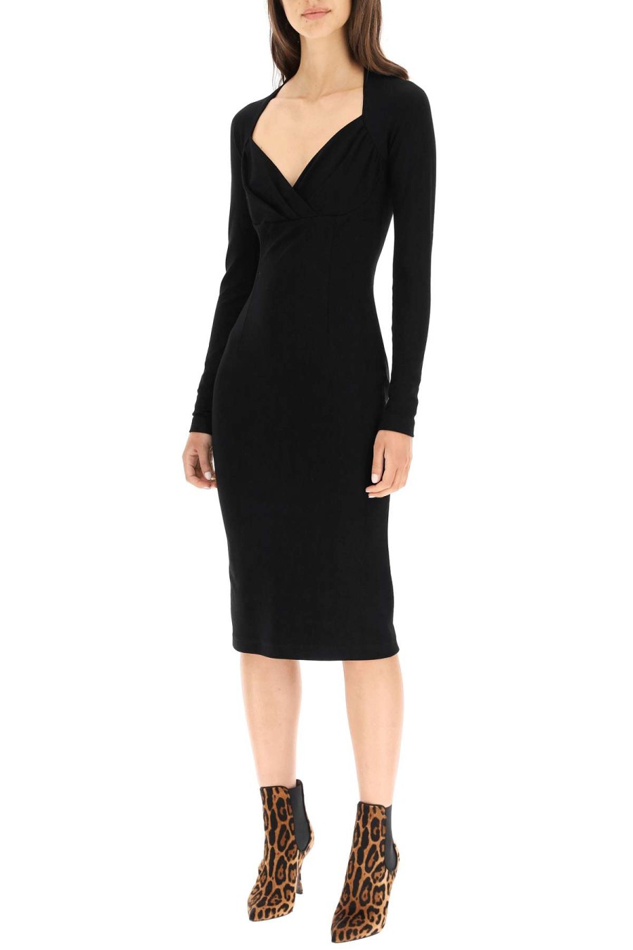 Women * | Sheat Dress Dolce & Gabbana Exclusive Design Black