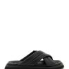 Men * | Faux Leather Slides Dolce & Gabbana Top Sellers Black