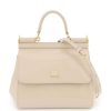 Women * | Patent Leather 'Sicily' Handbag Dolce & Gabbana Latest Beige