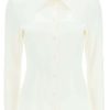 Women * | Shirt In Silk Satin Dolce & Gabbana Large Choice White