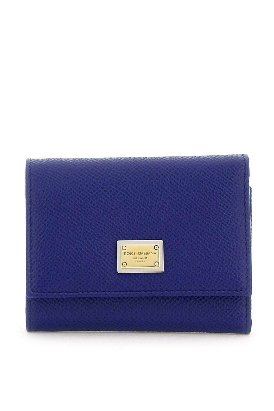 Women * | French Flap Wallet Dolce & Gabbana 100% Guarantee Blue