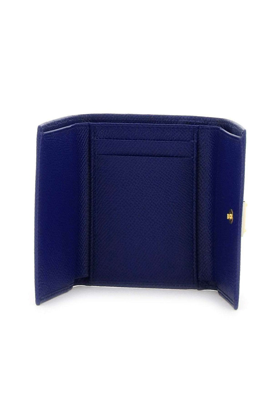 Women * | French Flap Wallet Dolce & Gabbana 100% Guarantee Blue