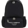 Men * | Nylon Backpack With Logo Dolce & Gabbana Shop Black