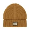 Men * | Beanie Hat With Logo Plate Dolce & Gabbana Hot Selling Brown