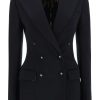 Women * | Double-Breasted Milano Rib Jacket Dolce & Gabbana Store Black