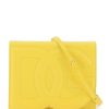 Women * | Leather Crossbody Bag Dolce & Gabbana Bestsellers Yellow