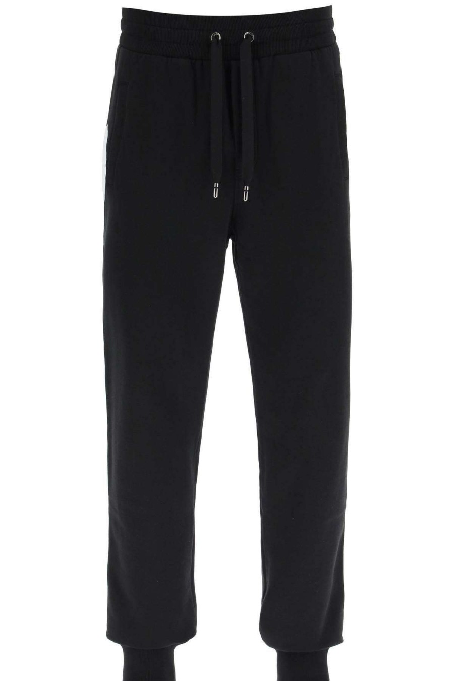 Men * | Jogger Pants With Rear Logo Print Dolce & Gabbana Online Sales Black