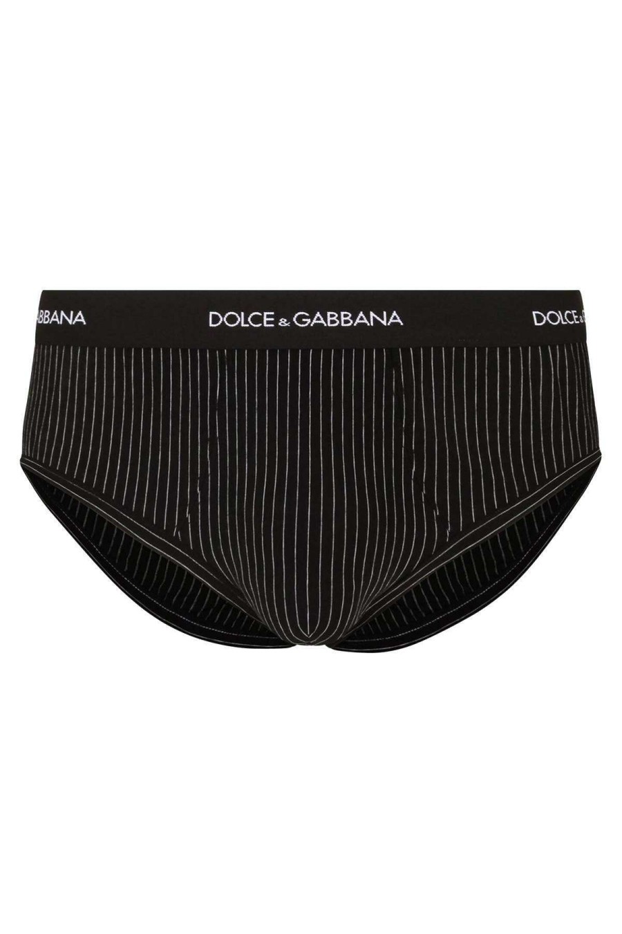 Men * | Striped Underwear Briefs Dolce & Gabbana New Threads Black