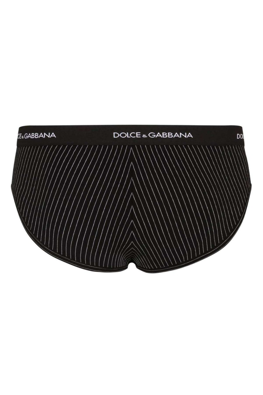 Men * | Striped Underwear Briefs Dolce & Gabbana New Threads Black