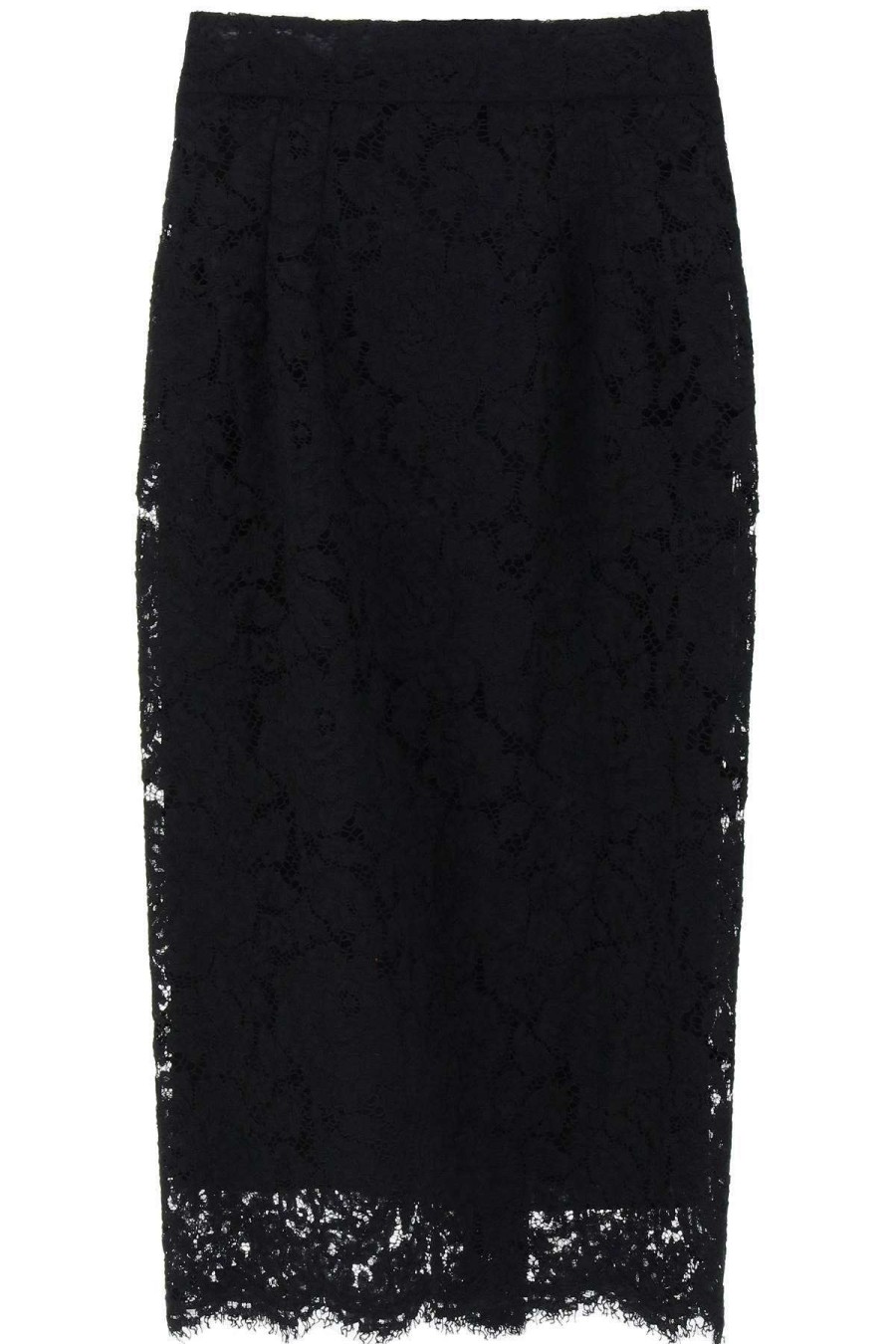 Women * | Midi Lace Pencil Skirt Dolce & Gabbana New Arrivals Black