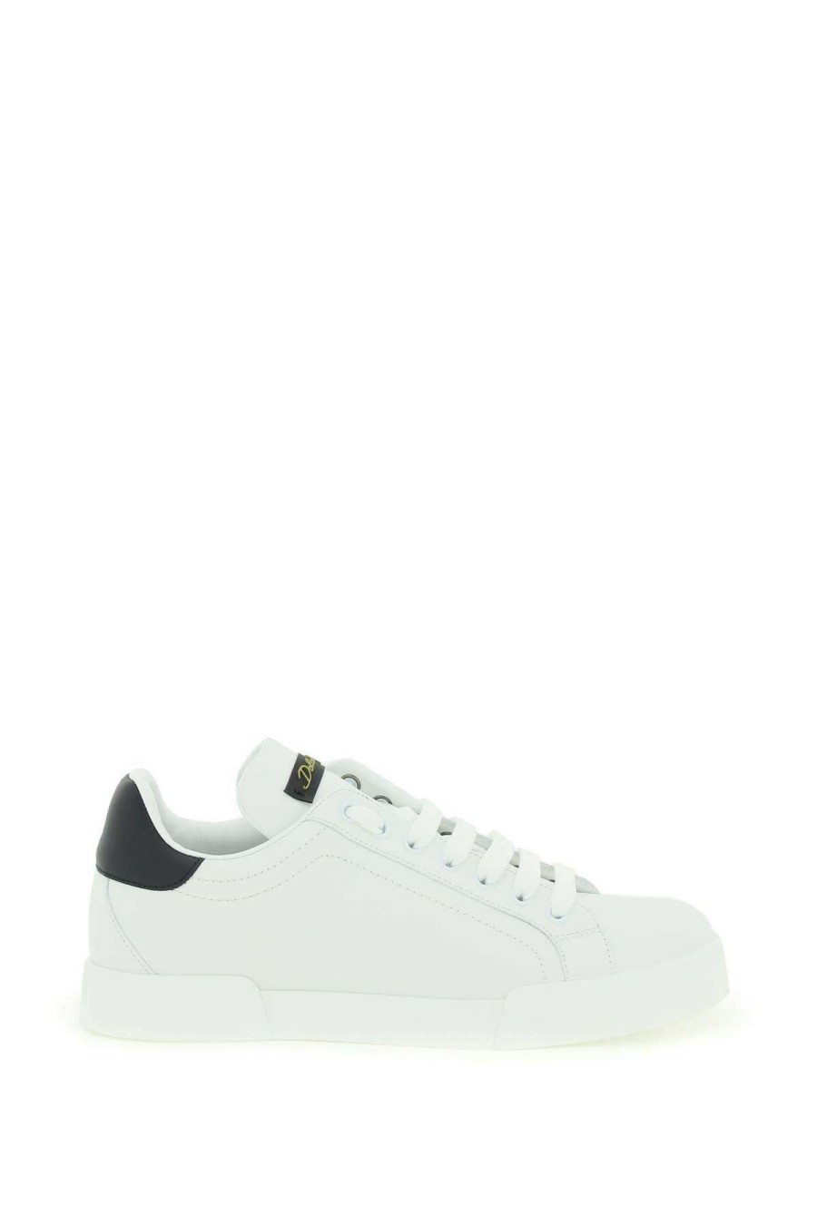 Women * | Leather Sneakers Dolce & Gabbana Cheap Online White/Black