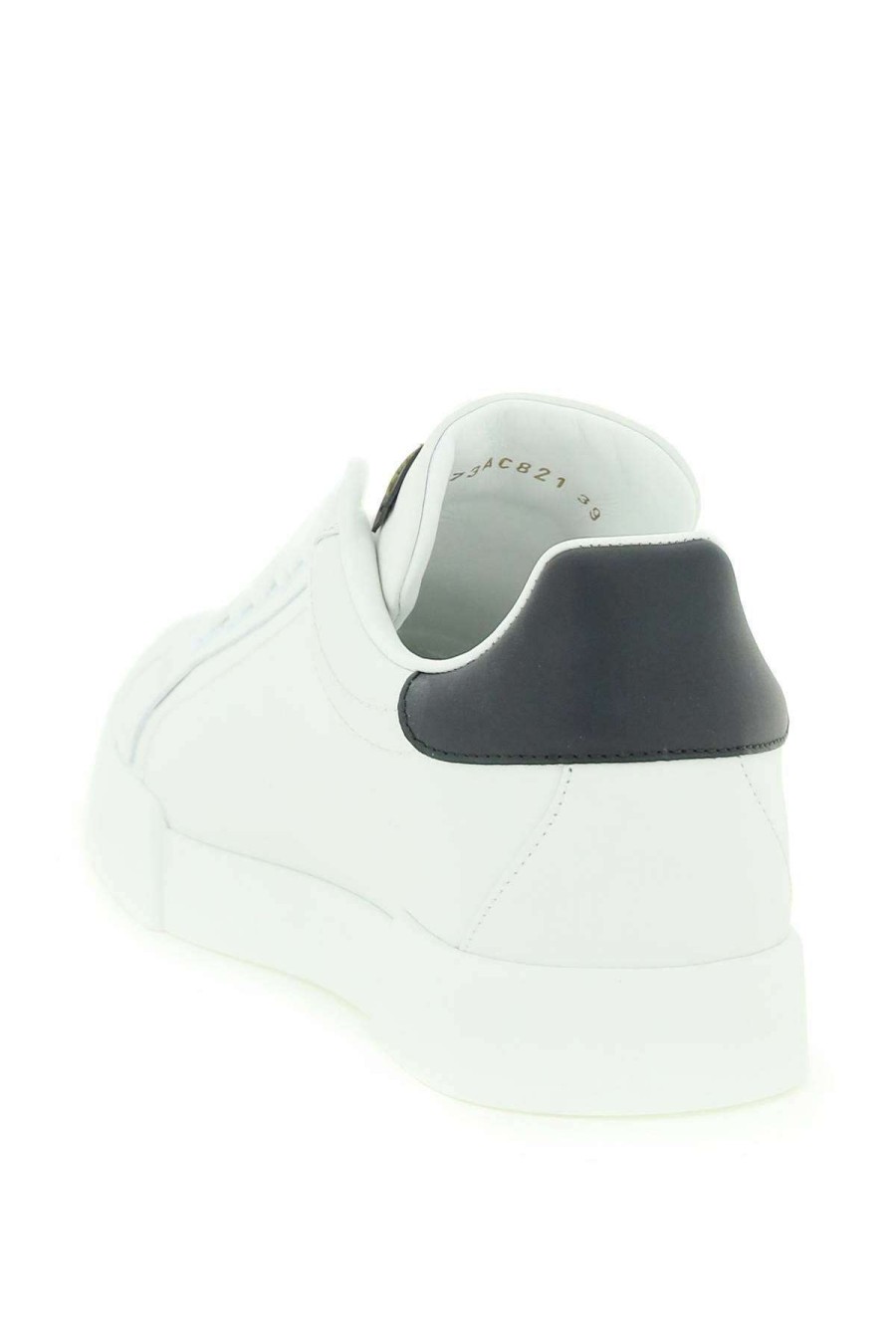 Women * | Leather Sneakers Dolce & Gabbana Cheap Online White/Black