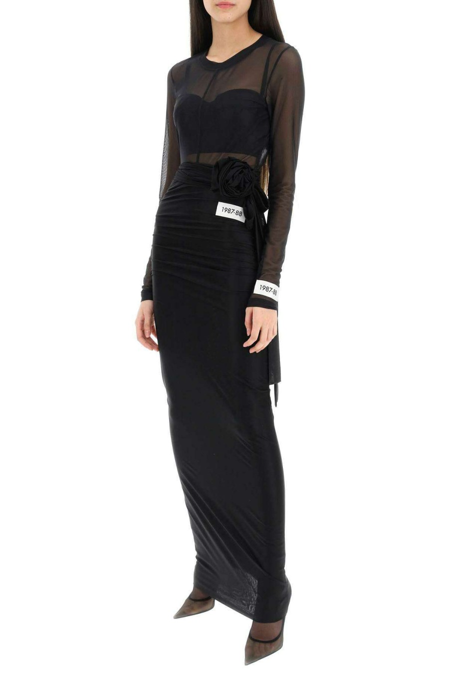 Women * | Spandex Jersey Maxi Skirt Dolce & Gabbana Attractive Black