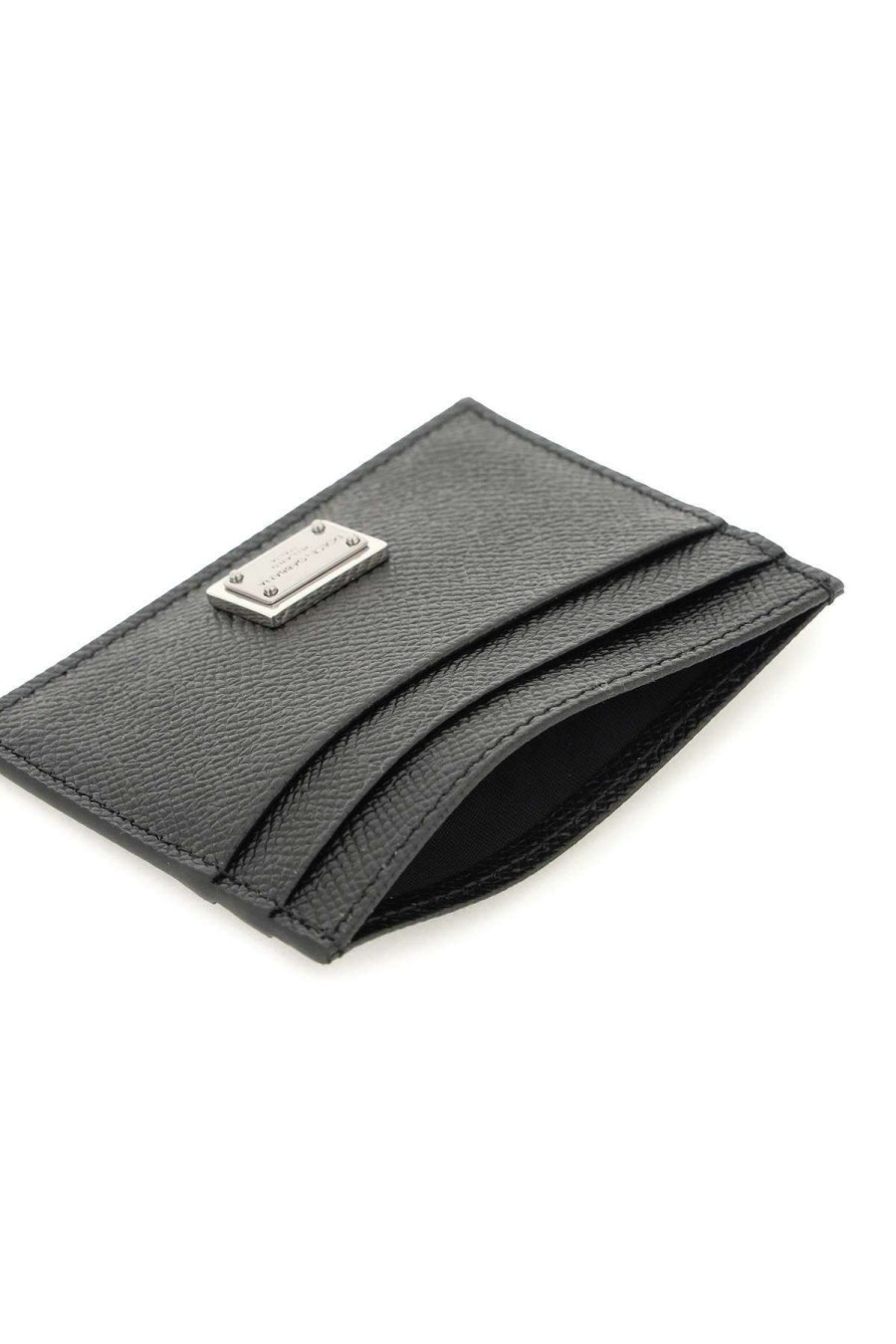 Men * | Card Holder With Logo Dolce & Gabbana Special Offers Black