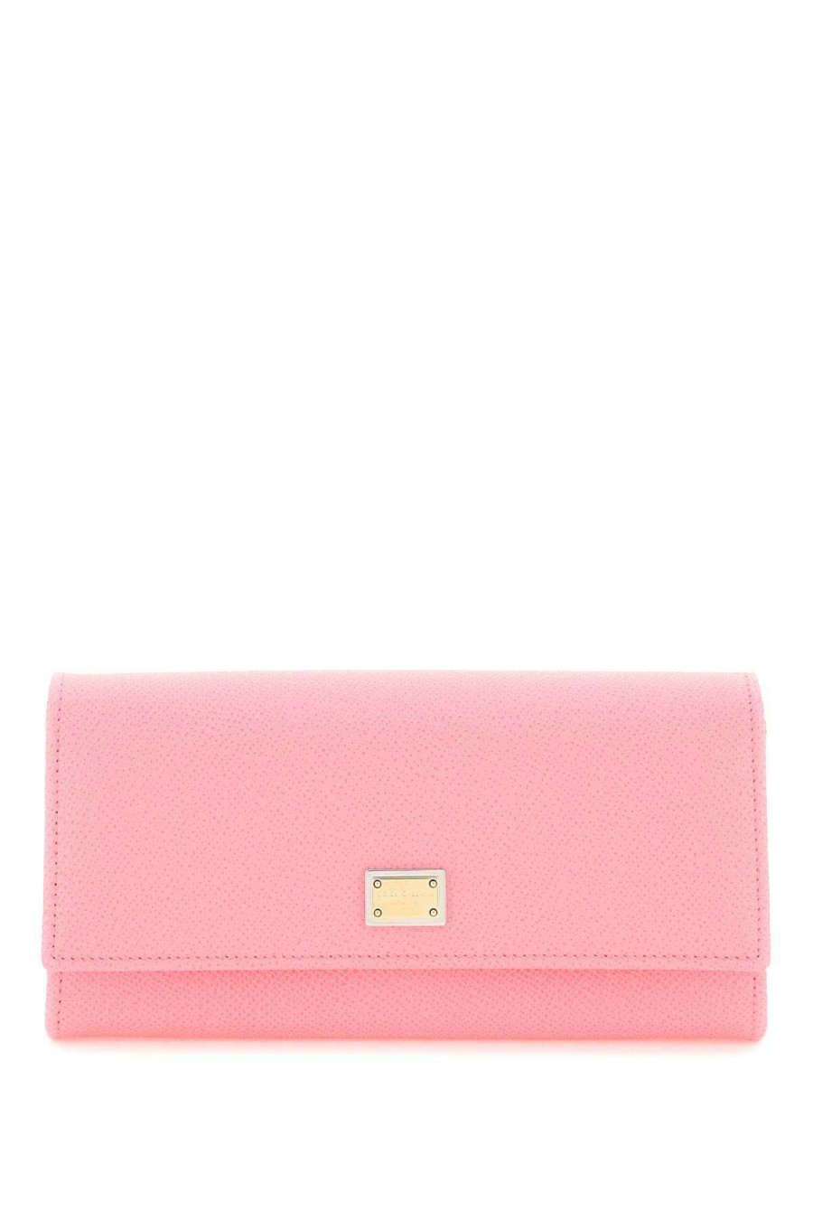 Women * | Dauphine Leather Wallet Dolce & Gabbana Bargain Sale Pink