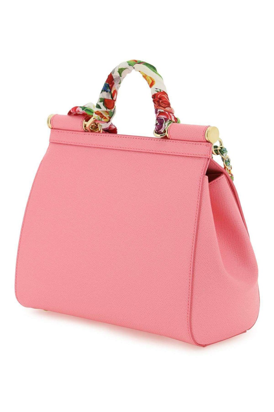 Women * | Mediu,M Sicily Bag In Dauphine Leather Dolce & Gabbana Special Style Pink