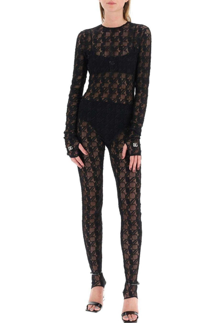 Women * | Lace Jumpsuit Dolce & Gabbana New Threads Black