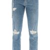 Men * | Destroyed Jeans With Keychain Dolce & Gabbana Bestsellers Blue