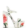 Women * | Keira' Sandals Dolce & Gabbana Top Sellers White/Red