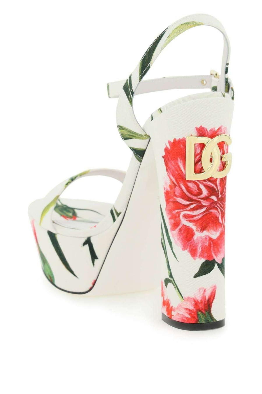 Women * | Keira' Sandals Dolce & Gabbana Top Sellers White/Red