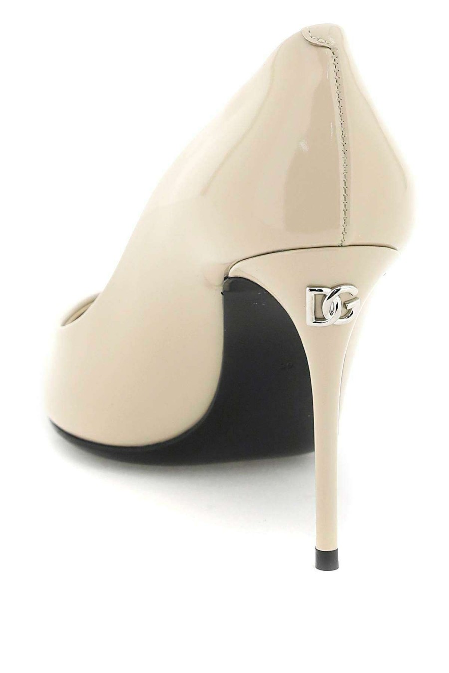 Women * | Patent Leather Pumps Dolce & Gabbana Gift Selection Beige