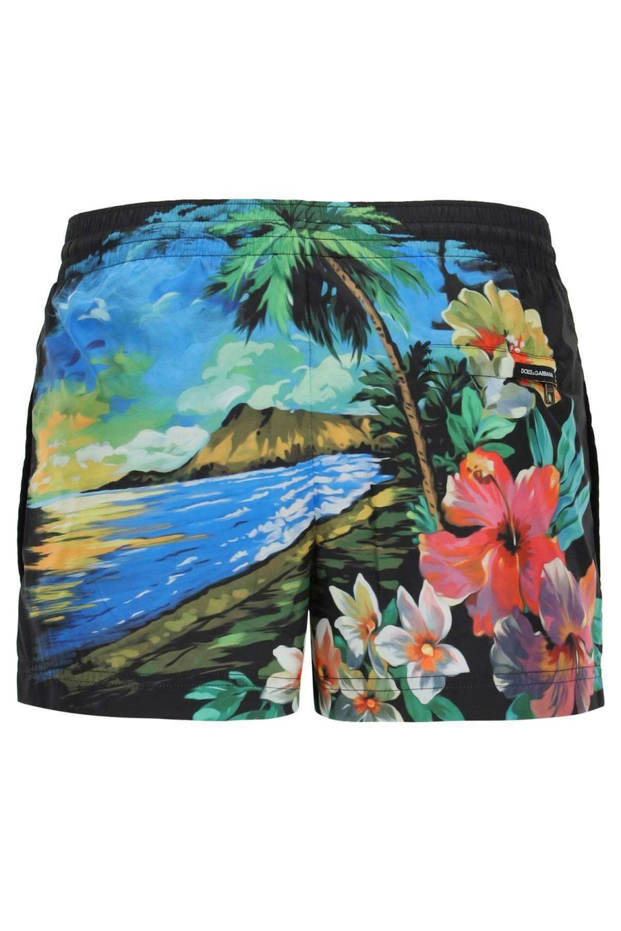 Men * | Hawaii Print Swim Trunks Dolce & Gabbana Large Choice Multicolor