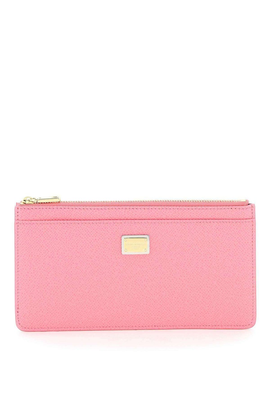 Women * | Card Holder Pouch In Dauphine Calfskin Dolce & Gabbana Hot Selling Pink