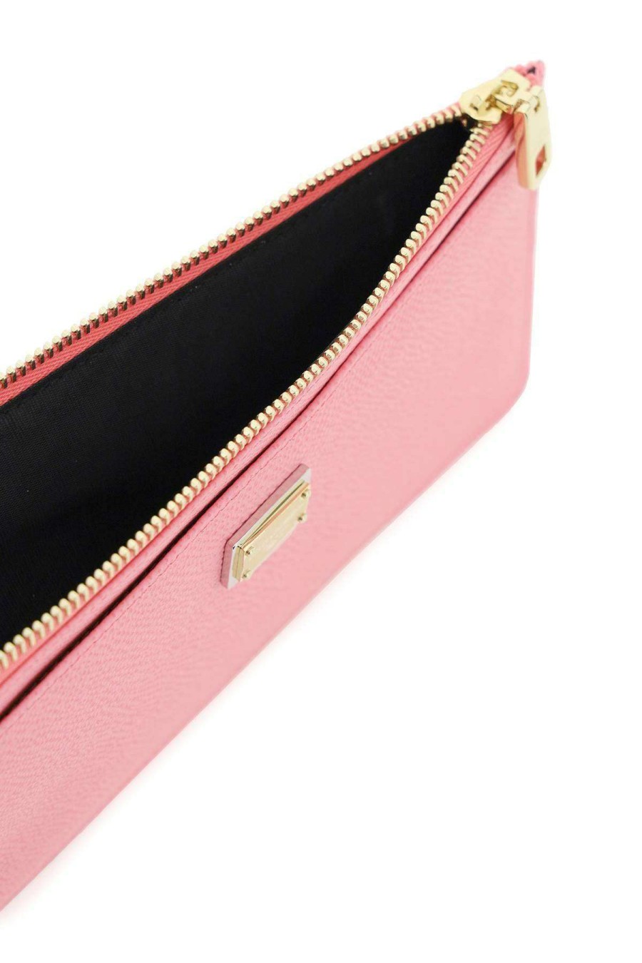 Women * | Card Holder Pouch In Dauphine Calfskin Dolce & Gabbana Hot Selling Pink