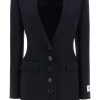 Women * | Long Turlington Jersey Jacket Dolce & Gabbana Store Black