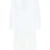 Women * | Caftan With Cutwork Embroidery Dolce & Gabbana 100% Guarantee White