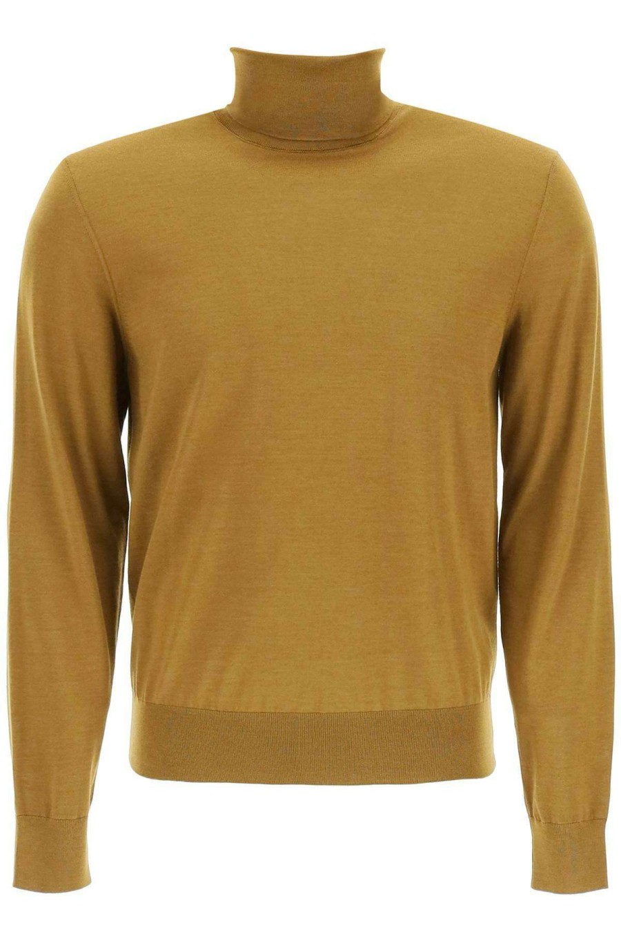 Men * | Light Cashmere Silk Sweater Dolce & Gabbana Online Sales Khaki