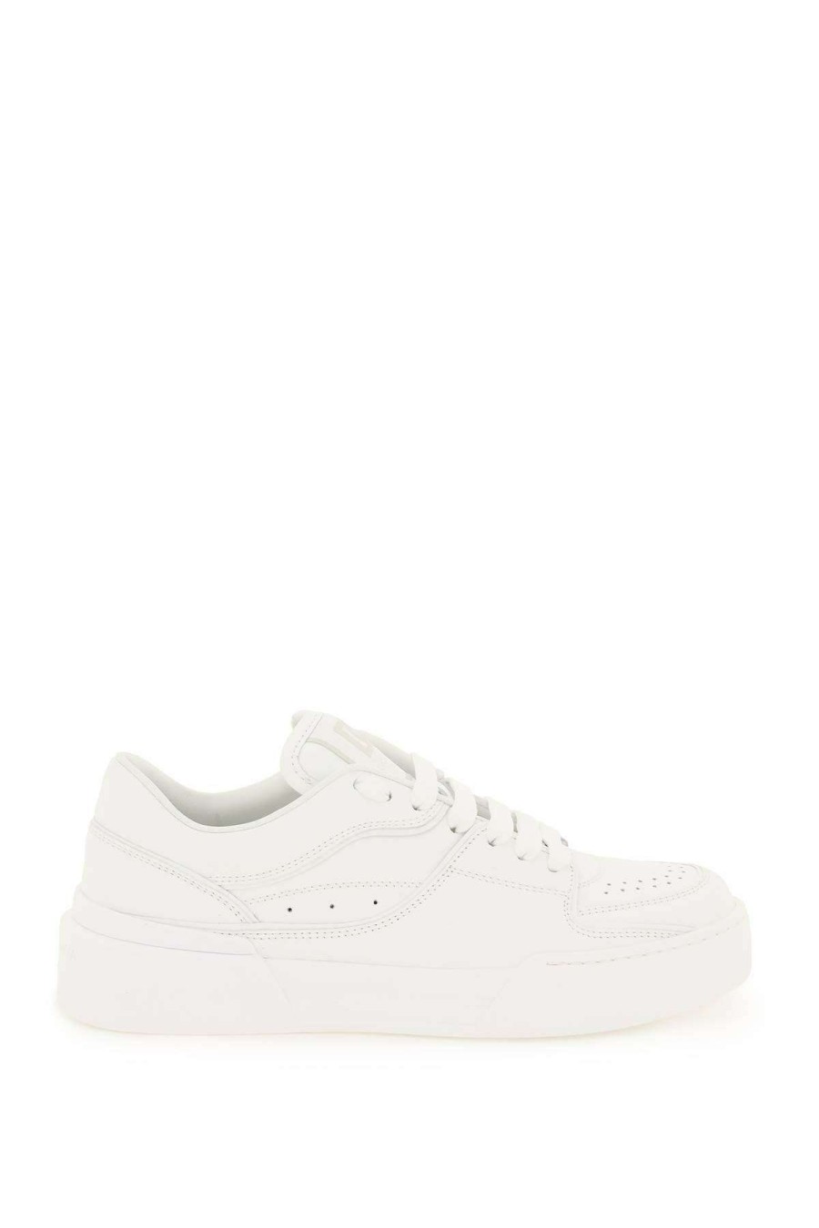 Women * | New Roma' Leather Sneakers Dolce & Gabbana Large Choice White