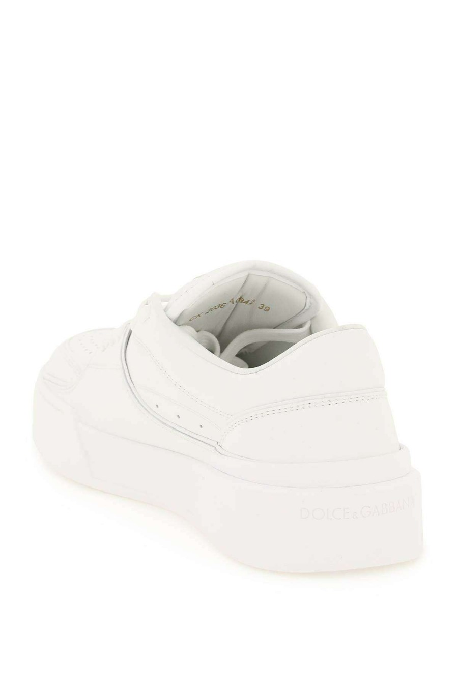 Women * | New Roma' Leather Sneakers Dolce & Gabbana Large Choice White