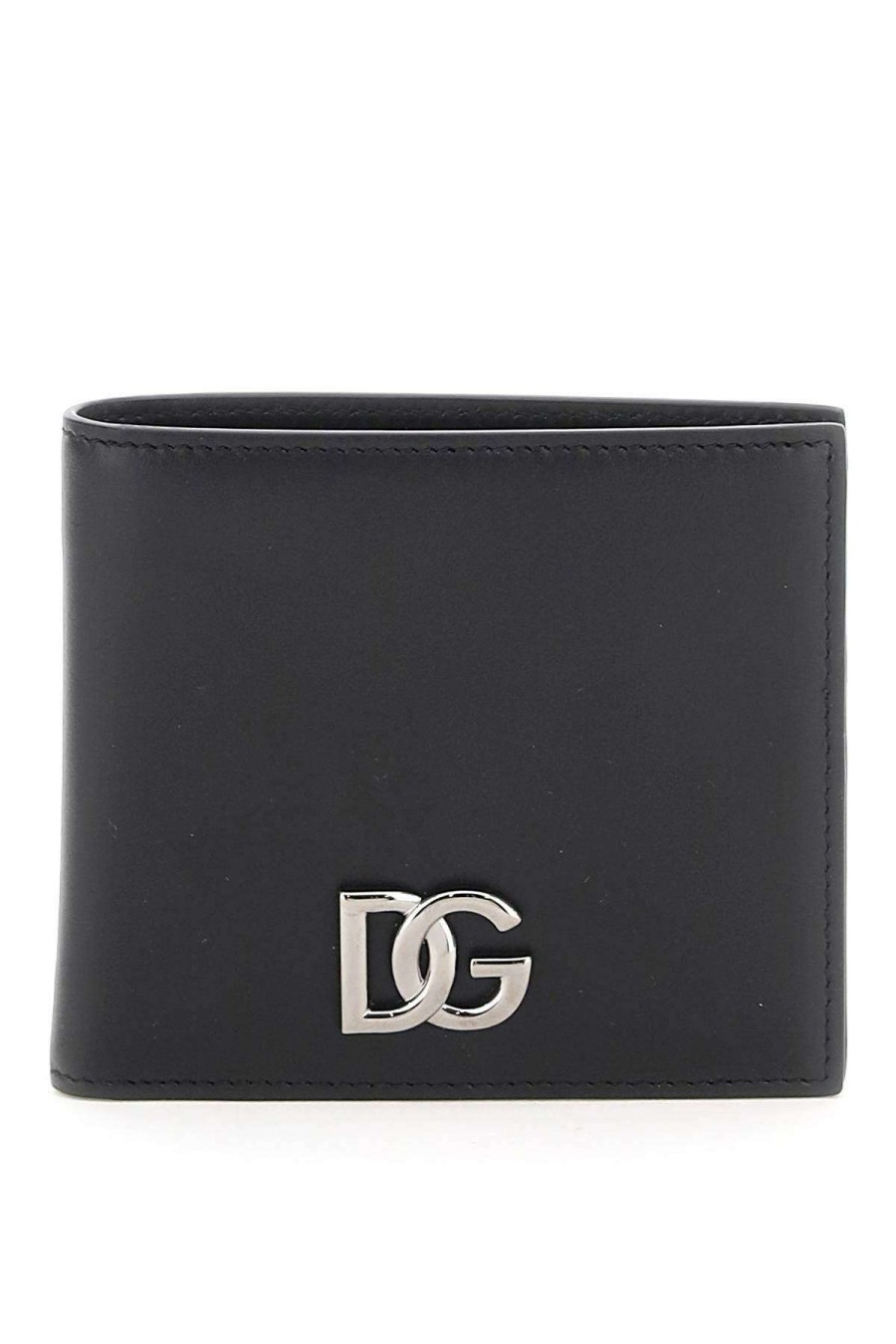 Men * | Leather Wallet Dolce & Gabbana Shop Black